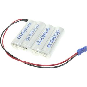 panasonic eneloop Reihe F1x4 Graupner Akkupack 4x Mignon (AA) Kabel, Stecker NiMH 4.8V 1900 mAh