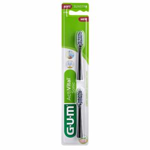 GUM 3x  Activital Opzetborstel Zwart 2 stuks