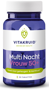 Vitakruid Multi Nacht Vrouw 50+ Tabletten