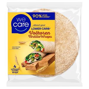 WeCare Koolhydraatame Tortilla Wraps Volkoren