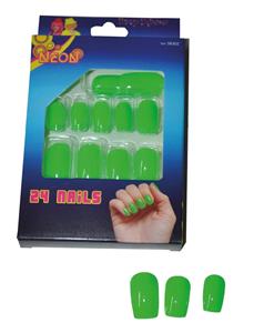 Mooie neon groene nep nagels 24st