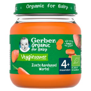 Gerber Organic Zoete Aardappel-Wortel 4+