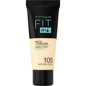 Maybelline 2x  Fit Me Matte + Poreless Foundation 105 Natural Ivory