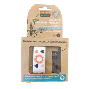 Manouka Anti-Muggen Armband Junior Hartjes - 1 Stuk