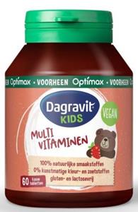 Dagravit Kids Natural Multivitaminen Aardbei Kauwtabletten