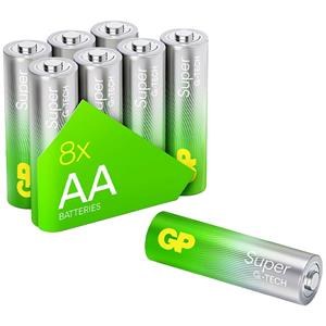 gpbatteries GP Batteries GPSUP15A258C8 AA batterij (penlite) Alkaline 1.5 V 8 stuk(s)