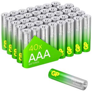 GP Batteries 1x40 GP Super Alkaline AAA Micro Batterien PET Box 03024AETA-B40