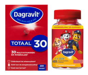 Dagravit Family Pack Totaal 30 + Kids Xtra Kids Xtra Paw Patrol -