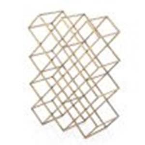 FURNILUX  Wijnrek Burly goud metaal large 19 x 43 x 57 cm