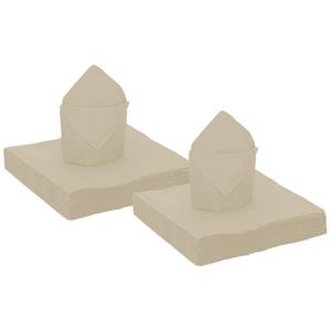 Santex 50x stuks feest servetten taupe/beige - x cm - papier -