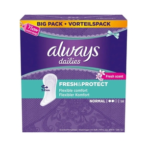 Always Dailies Fresh & Protect Normaal Inlegkruisjes - 58 Stuks