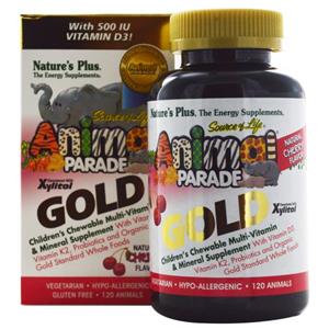 Nature's Plus Children's Chewable Multi-Vitamin & Mineral Supplement, Natural Cherry Flavor (120 Animals) - 