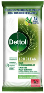 Dettol Reinigingsdoekjes tru clean eucalyptus lime 48 stuks