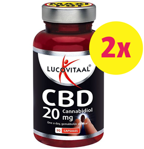 Lucovitaal Cbd cannabidiol 20mg 180 capsules