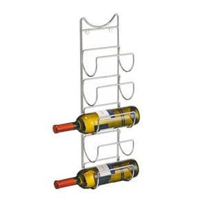 Zeller - Wandweinregal aus Metall, für 5 Flaschen