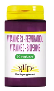 Nhp Nmn resveratrol vitamine c bioperine 30 Vega Capsules