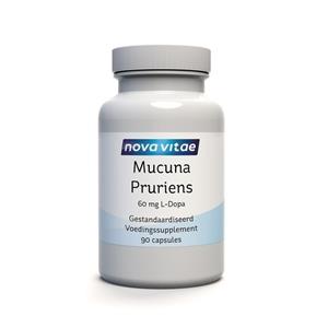 Nova Vitae Mucuna pruriens l-dopa 60 mg 90 Plantaardige Capsules