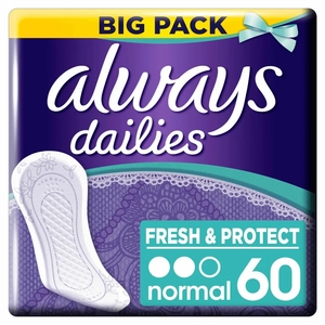 Always Dailies Fresh & Protect Normal Inlegkruisjes - 60 Stuks