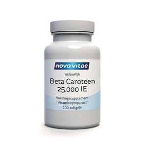 Nova Vitae Beta caroteen 25.000iu natuurlijk 100 Softgels