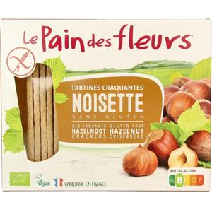 Le Pain Des Fleurs Krokante bio crackers met hazelnoot glutenvrij 150 Gram