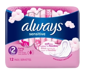 Always Sensitive Maandverband Long Ultra Met Vleugels - 12 Stuks