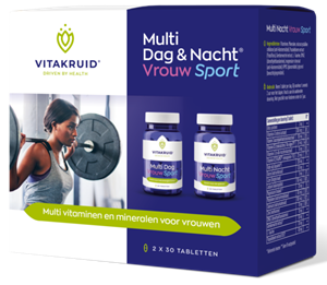 Vitakruid Multi Dag & Nacht Vrouw Sport Tabletten