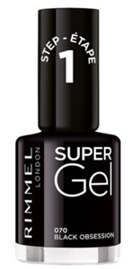 Rimmel London Supergel nailpolish 070 black obsession 12ml