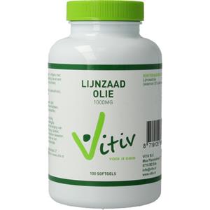 Vitiv Lijnzaadolie 1000 mg 100 Softgels