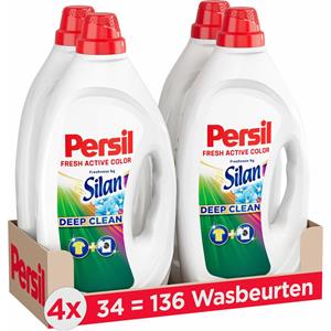 Persil Vloeibaar Wasmiddel Color Freshness by Silan Deep Clean Voordeelverpakking- 136 wasbeurten (4x34)