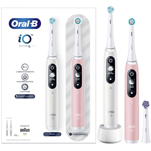 Oral-B iO Series 6 White + Extra Body Pink + 1 extra opzetborstel