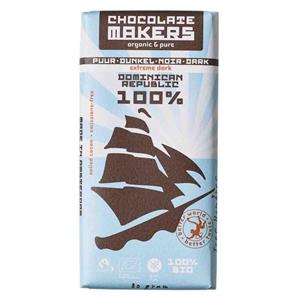 Chocolatemakers Reep tres hombres 100% extra puur fairtrade bio 80 G