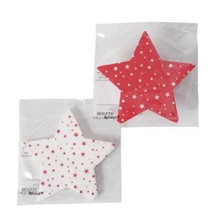 Boltze Home Kerstservetten Stara In Stervorm Rood Wit 12 Stuks 15x15cm