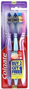 Colgate Tandenborstel zigzag medium 2 Stuks