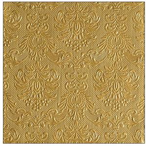 Ambiente 15x stuks Kerst thema servetten x cm luxe deco print goud -