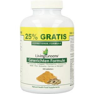 Livinggreens Gewrichten formule curcuma & collageen complex 300 Tabletten