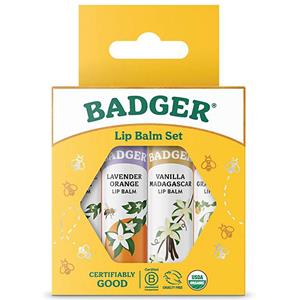 Badger Balm Classic Lipcare Kit Gold x 4 lip balms