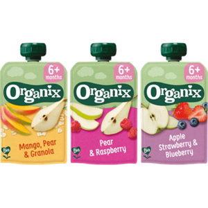 Organix rganix Knijpfruit 6+ Maanden 3 Stuks x 100g bij Jumbo