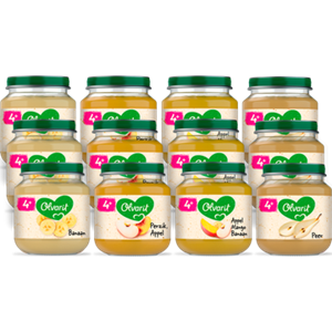 Olvarit lvarit 4+ Maanden Variatiemenu Fruit 12 x 125g bij Jumbo