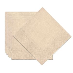 Chaks Feest servetten taupe/beige - 40x - papier - 25 x 25 cm -