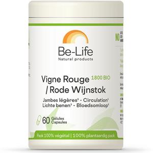 Be-life Rode Wijnstok 1800 Bio, 60 Soft tabs