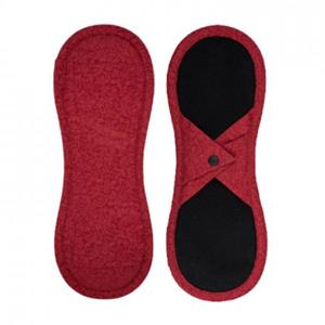 Babybum Bamboolik Maandverband - Rood satijn,Drukknoopjes