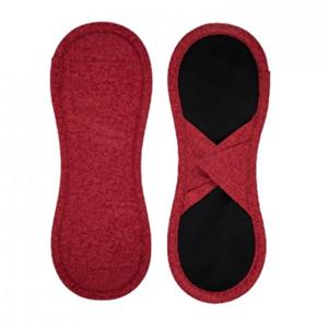 Babybum Bamboolik Maandverband - Rood satijn,Klittenband