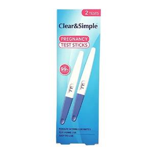 Clear&Simple Clear & Simple Zwangerschapstest - 2 Test Sticks - 99% nauwkeurigheid