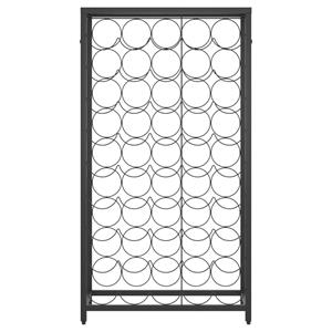 vidaXL Wijnrek voor 45 flessen 54x18x100 cm smeedijzer zwart