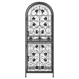 vidaXL Wijnrek voor 41 flessen 45x36x120 cm smeedijzer zwart