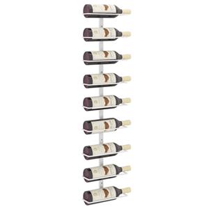 bonnevie Wand-Weinregal für 9 Flaschen Weiß Eisen vidaXL564386