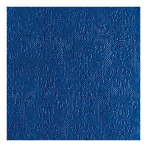 Ambiente 45x Luxe servetten barok patroon blauw 3-laags -