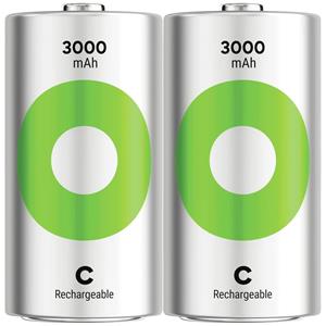 GP Batteries Oplaadbare C batterij (baby)  ReCyko NiMH 1.2 V 3000 mAh 2 stuk(s)