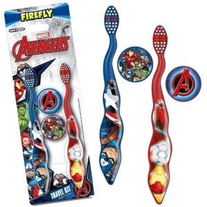 Marvel FireFly -  Avengers - Tandenborstels met Reiskapjes - 2 Stuks