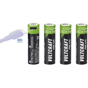 VOLTCRAFT VC-AA1300USB USB-C Akku Mignon (AA) aufladbar über USB-C Li-Ion 1.5V 1300 mAh